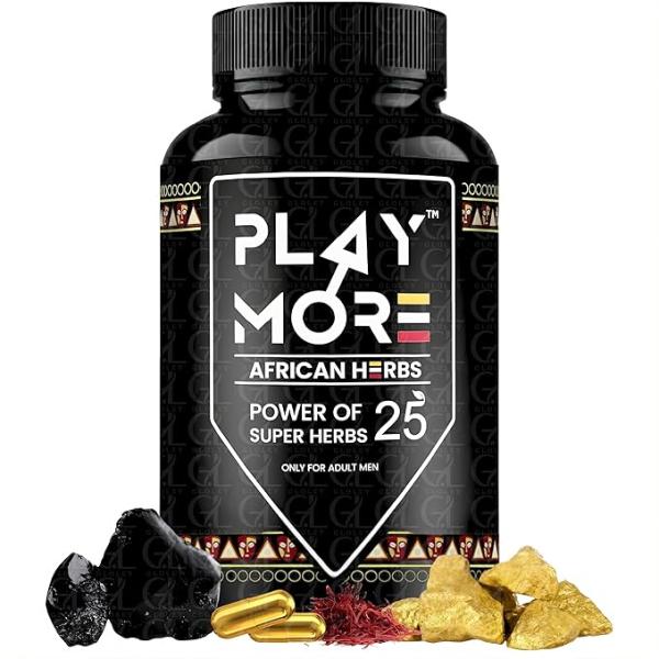 Play More African Herbs Original – Natural Herbal Care for Stamina & Power - 60 Capsule